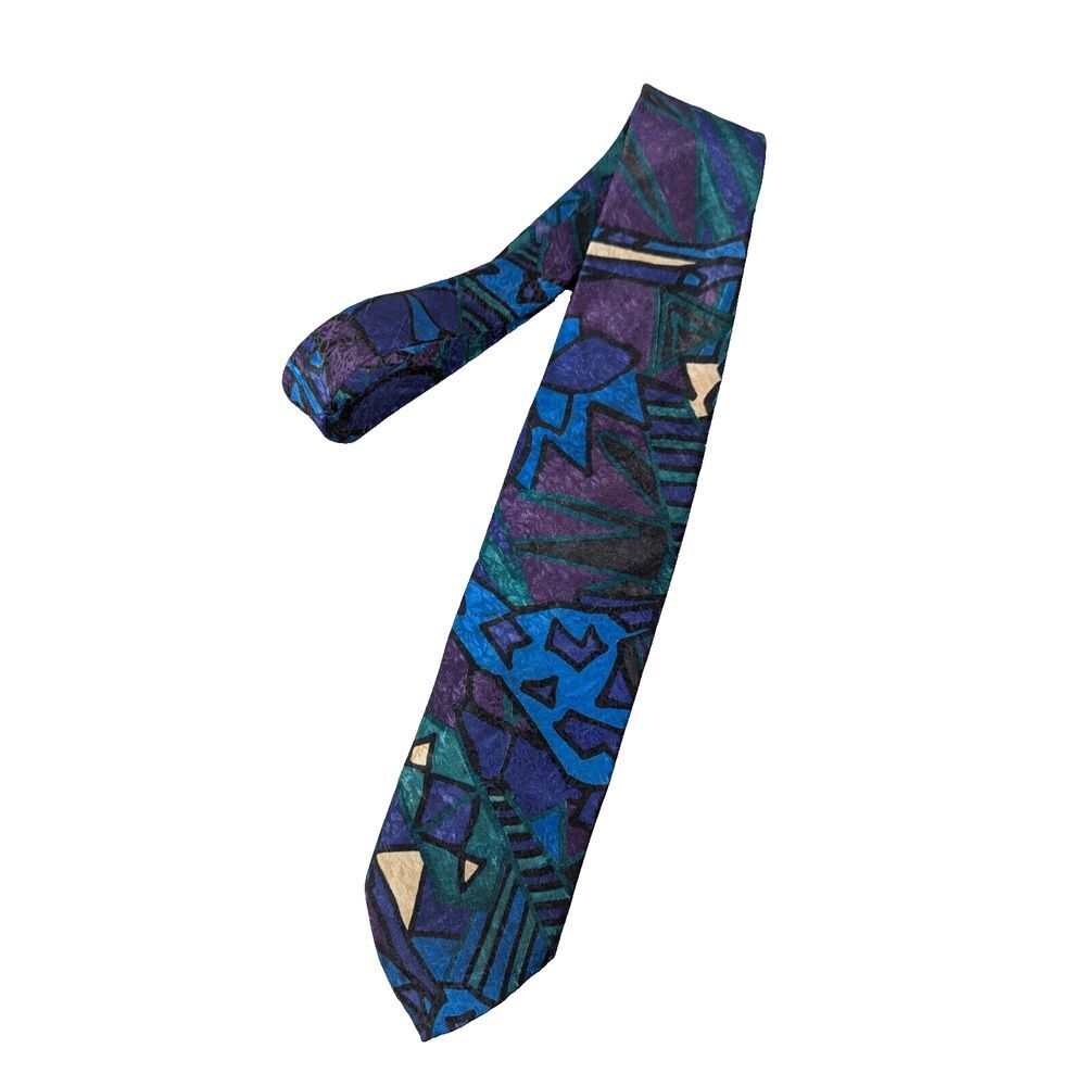 Italian‎ Silk House Collezione Classic Men's Tie Abstract Multicolor Grandpacore